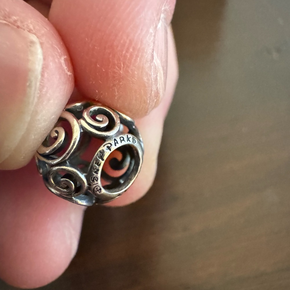 Disney Parks Pandora Mickey Mouse Open Swirl Sterling Silver Charm - Picture 4 of 5